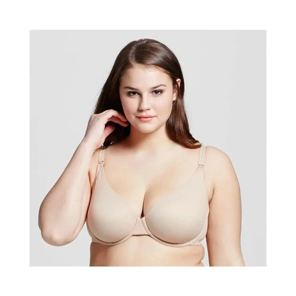 Gilligan & O'Malley Everyday Unlined Nursing Underwire Bra Honey‎ Beige NWT - Picture 7 of 8